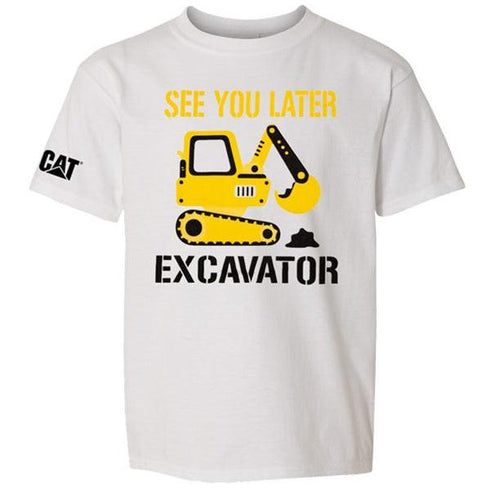 Camiseta de excavadora "Nos vemos más tarde" para jóvenes