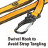 4 Piece Strap Set with Swivel Hook Cam Buckles and Soft Straps