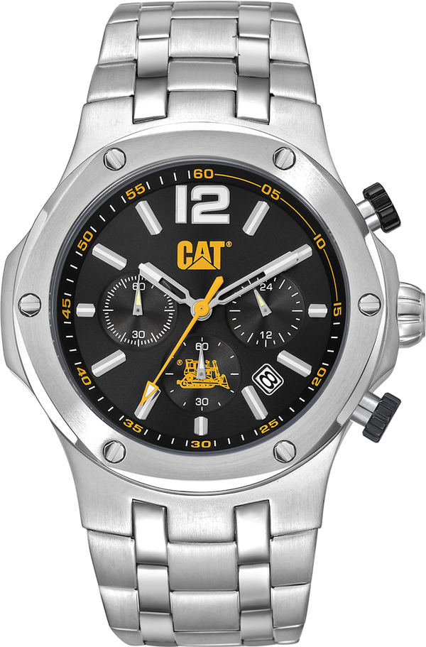 Navigo Chrono Watch Black Dial w/Stainless Steel Strap