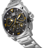 Reloj Tokyo con esfera negra y amarilla y correa de acero inoxidable
