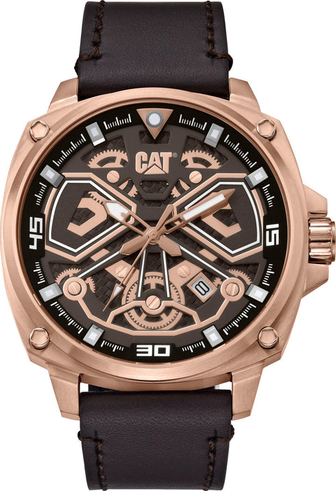 Reloj Tokyo con esfera de oro rosa y correa de cuero