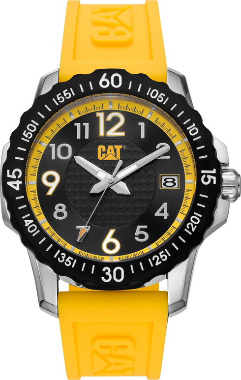 Downforce Watch Black Dial w/Yellow Silicone Strap