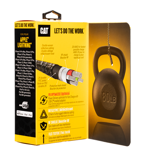 Entrega de energía de Lightning® a USB-C con certificación CAT®