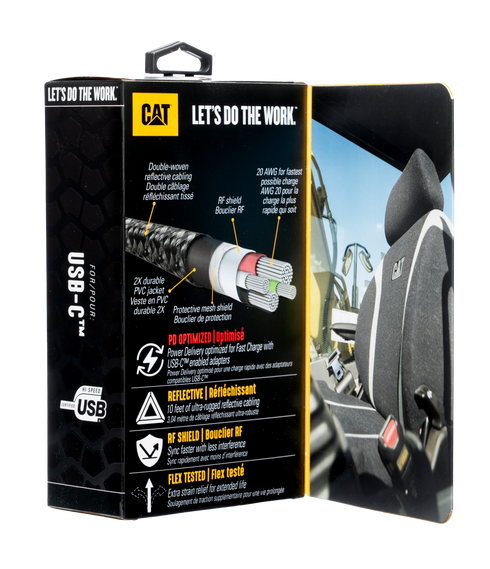 Entrega de energía USB-C a USB-C con certificación CAT®