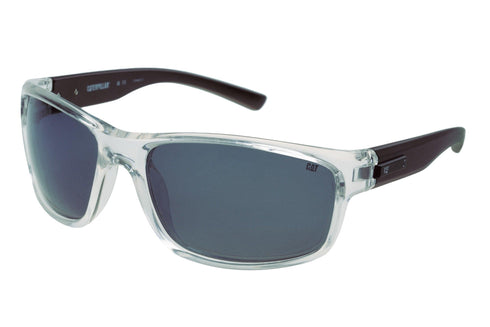 Gafas de sol con placa de metal, cristal transparente y lentes ahumadas