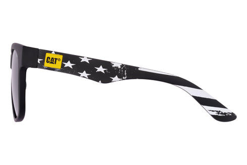 Gafas de sol Americana en negro mate con lente plateada brillante