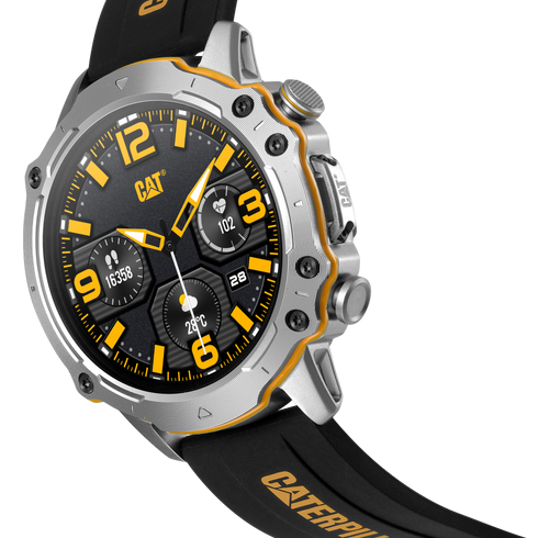 Smart Watch Black Dial w/Silicone Strap