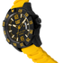 Reloj Special OPS 4 con esfera negra y amarilla y correa de silicona
