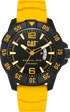 Reloj Special OPS 4 con esfera negra y amarilla y correa de silicona