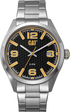 H-Dial Watch Black/Yellow Dial w/Stainless Steel Strap