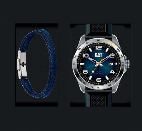Set de regalo de reloj con esfera azul