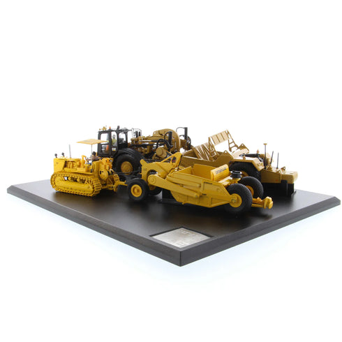 1:50 621K Scraper y Cat No.70 Scraper con Tractor de Cadenas D7