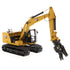 Excavadora hidráulica 323 a escala 1:50 con herramientas de trabajo - Nueva generación