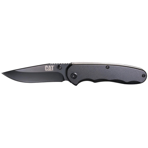 Navaja plegable de punta caída de 7" con mango anodizado negro