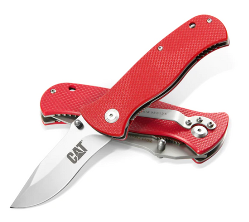 Navaja plegable de 7,5" con mango rojo