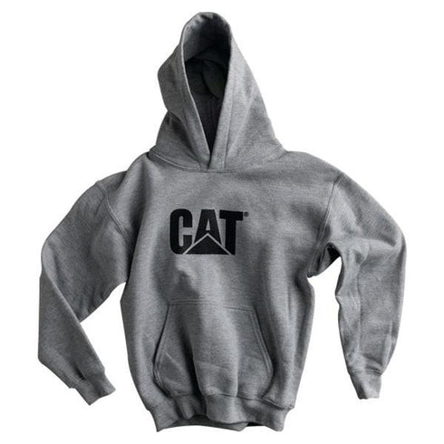 Sudadera con capucha gris con logotipo deportivo juvenil